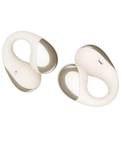 SoundPEATS PearlClip Pro Open Ear Clip Earbuds, Fast Charge (10Mins/2Hrs), IPX5 Sweatproof, Stable Bluetooth 6.0, Secure Fit, Rich Sound, 24H Play - Beige