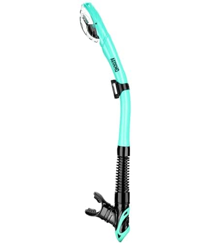 Aegend Diving Dry Snorkel for Adult & Youth - Snorkeling Gear with Top Dry Valve, Perfect for Snorkeling, Freediving, Swimming and Scuba Diving - Image 1