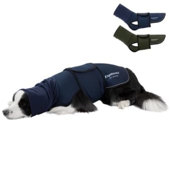 ExploreU Dog Anxiety Vest Skin-Friendly Thunder for Dogs, Dog Calming Shirt for Thunder, Fireworks, Vet Visits and Separation - Keep Pet Calm Without Medicine (Blue, M)