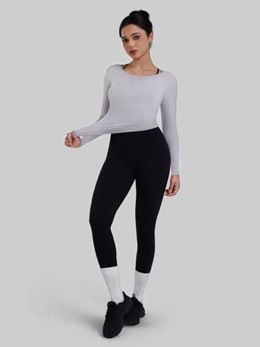 Sunzel High Waist Leggings for Women, Thong Seams Glute Sculpting Squat Proof Compression Yoga Pants for Workout Gym Running 25” Inseam Black X-Small - Thumbnail 6