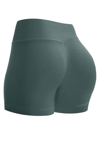 UG Active Women's 3.5" Scrunch Butt Lifting Workout Shorts Seamless Athletic Yoga Gym Running Shorts Army Green M - Image 1