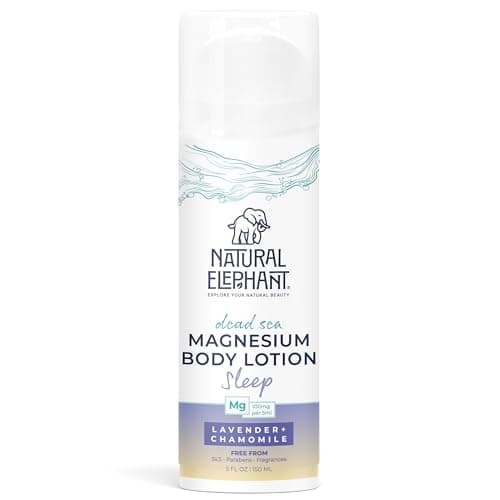 Natural Elephant Dead Sea Magnesium Lotion – Sleeptime Lavender Scented Body Moisturizer | Topical Magnesium with Dead Sea Minerals – 5 oz (150 ml) - Image 1