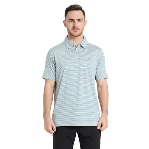 Golf Shirts for Men Dry Fit Moisture Wicking Casual Sport Short Sleeve Mens Golf Polo Shirts - Thumbnail 2
