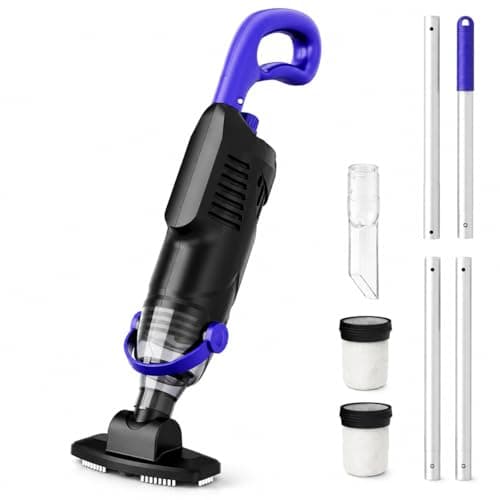 2026 Upgraded Pool Vacuum for Above Ground, 18 GPM Powerful Suction Cordless Pool Cleaner, 60Min Runtime Handheld Rechargeable Pool Vacuum with 3-Head Cleaning System & 300/500 Mesh Filters - Image 1