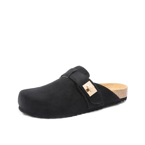 DREAM PAIRS Women's Clogs for Women Mules Cork Footbed Slip-On Shoes with Arch Support,Size 7,Black,SDML2406W - Image 1