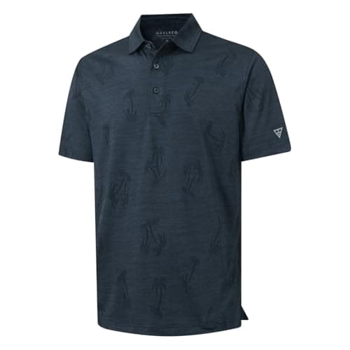 M MAELREG Mens Polo Shirts Short Sleeve Moisture Wicking Lightweight Dry Fit Jacquard Casual Collared Shirts for Men - Image 1