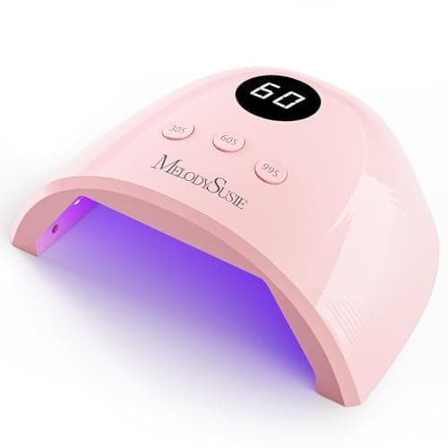 MelodySusie Compact Advanced UV LED Nail Lamp, P-Plus30F Nail Dryer with 3 Timers & Smart Sensor Cures All Gels, Especially Rhinestone Glue, Solid & Liner Gel Polishes for Advanced DIY at Home Pink - Image 1