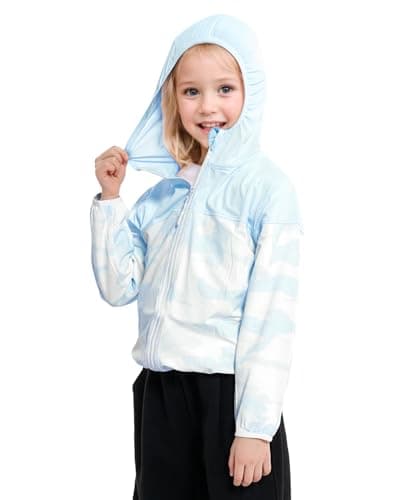 JiAmy Girl's Athletic Hoodie Zip Up Sun Protection Jacket Cooling Camo Shirt for Active Running Outdoor - Thumbnail 4