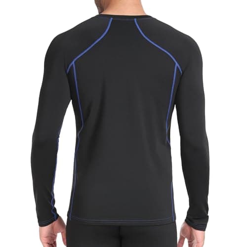 SIMIYA Mens Thermals Long Sleeve Undershirt Thermal Underwear Tops Fleece Lined Base Layer Tops Long John Shirts - Thumbnail 2