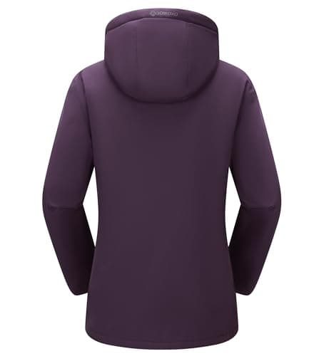 BOWOXO Women's Ski Jacket Thicken Winter Snow Coat Warm Fleece Mountain Waterproof Female Jacket Hooded Windbreaker(Purple,M) - Thumbnail 3