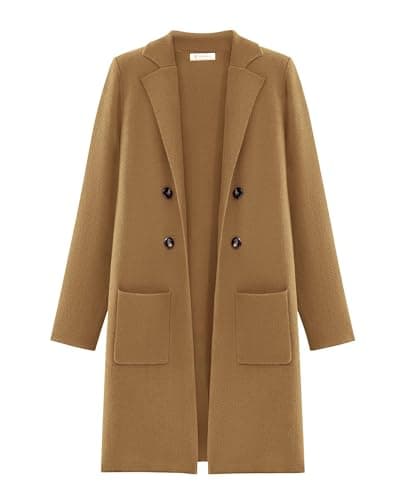 KIRUNDO Cardigan Sweaters for Women 2026 Fall Open Front Knit Sweater Jackets Business Casual Long Coatigan Winter Clothing(Khaki, XX-Large) - Image 1