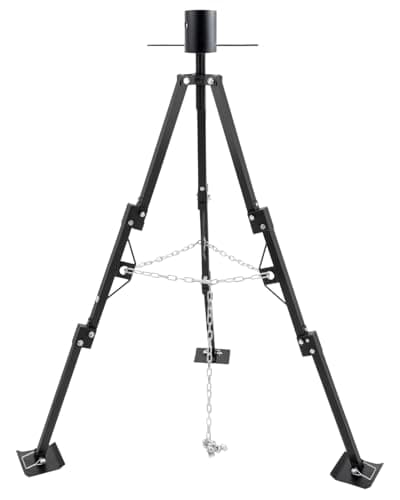 RVSNAIL Tripod Stabilizer Jack for 5th Wheel Trailer RV, 5000lb Load Capacity, Adjustable Height from 35" to 57", Foldable King Pin Hitch Stabilizer - Image 1