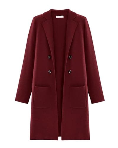 KIRUNDO Cardigan Sweaters for Women 2026 Fall Open Front Knit Sweater Jackets Business Casual Long Coatigan Winter Clothing(Wine Red, XX-Large) - Image 1