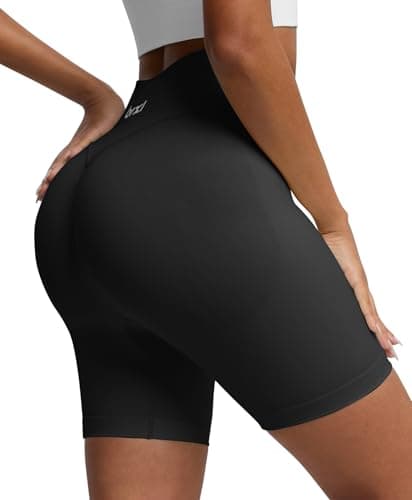 BRXL 4.5" Biker Shorts for Women Gym Scrunch Butt Lifting Seamles Workout Running Athletic Yoga Summer Spandex Casual Black 3XL - Image 1