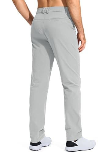 Pudolla Golf Pants for Men Stretch Dress Pants Mens Work Pants 34 Lightweight Quick Dry Casual Slacks Trousers with Pockets(Bright Gray 32Wx34L) - Thumbnail 2