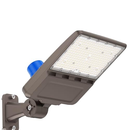 G GJIA LED Parking Lot Light,150W, 21,000LM 5000K, Shoebox Light with Dusk to Dawn Photocell,Adjustable Arm Mount, IP66 Waterproof, Commercial LED Area Security Light for Parking Lot,Roadway