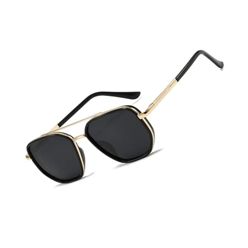 BOBUXLIIN Retro Trendy Womens Aviator Sunglasses Square Polarized UV Protection Sunglasses Women Tangle Free Vintage - Image 1