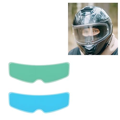 Universal Motorcycle Helmet Visor Anti-Fog Film & Rainproof Film - 2 PCS Large Version for Motorcycle Helmet Lens, Ultra HD Helmet Shield Films, Easy Installation without Glue Residue - Image 1