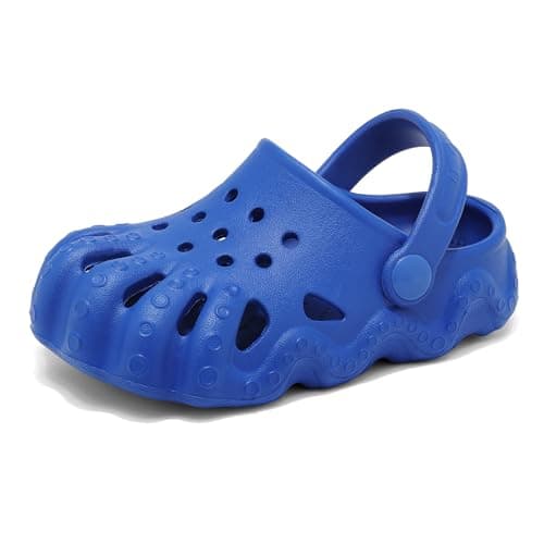 AOVOG Toddler Girls Boys Clogs Cute Garden Shoes Slip On Shower Slide Sandals Beach Kids Water Shoes Blue - Image 1