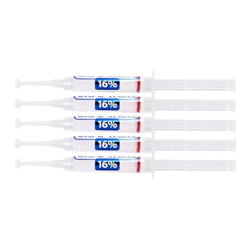 Teeth Whitening Gel for Trays, 16% Carbamide Peroxide 5 Syringes (140 Applications) | Sensitive Teeth Formula | Dentist-Developed | Made in USA | Ultra White |Overnight Teeth whitening - Image 1