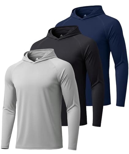ZITY Sun Hoodie Mens Hooded UPF 50+ Long Sleeve UV Protection Shirts for Men Fishing Shirts for Men with Hood Mens Shirts 3 Pack - Image 1
