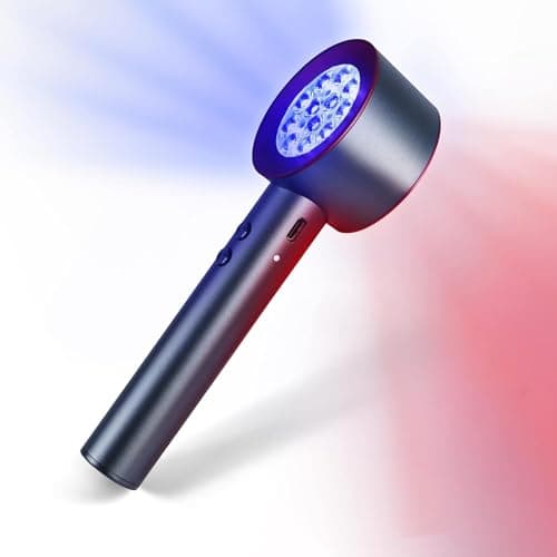 UTK Upgrade High Power 24 LED Red Light Therapy Device with 470/660/850/940nm Wavelength, Blue Red＆Near-Infrared Handheld Light Therapy, Relieve Body Pain Deeply, Facial Skin Care - Image 1