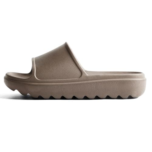 GETOEU Cloud Slides for Women and Men Pillow Slides Slip-Resistant Shower Shoes Recovery Slide Sandals Cushioned Thick Pillow Slippers Comfort Indoor and Outdoor Slide,Brown - Thumbnail 5