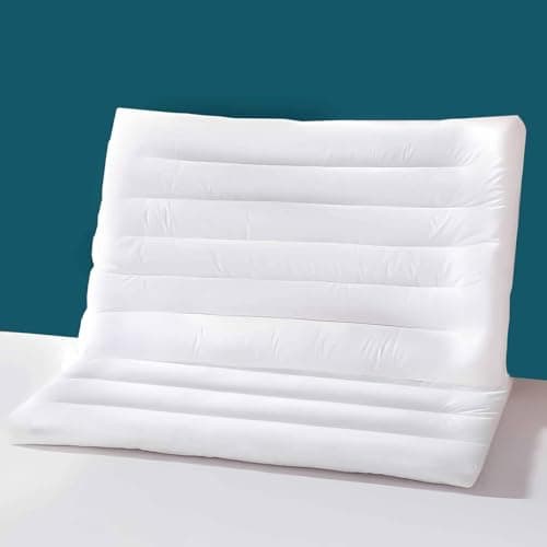 iFaon Ultra Flat Thin Pillows for Sleeping Standard Size Set of 2 Pack, 2-1/2" High Slim Bed Pillow for Back Stomach Sleepers Down Alternative Filling Hypoallergenic White 18x26 in