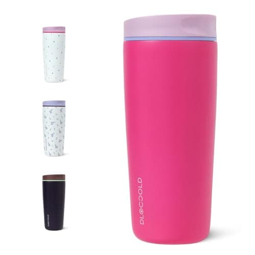 DLOCCOLD Insulated Stainless Steel Coffee Tumbler with Spill Resistant Lid, Reusable Iced Coffee Cup, Cup Holder Friendly Travel Coffee Mug, 20oz - Image 1