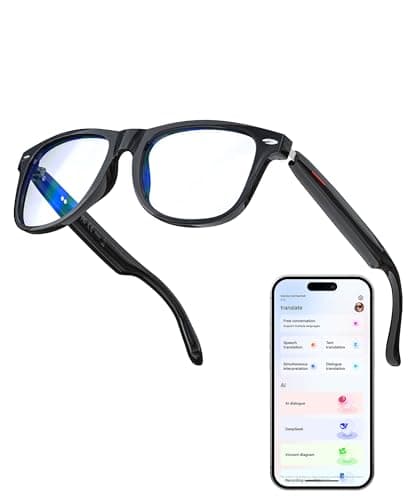 GLOSSIA Smart AI Glasses with Auto-On Wear Detection, Bluetooth Glasses for Men Women, Blue Light Smart Glasses, Noise Canceling Hands-Free Calls & Music, Voice Control for Work/Travle/Driving - Image 1