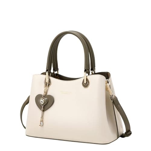 BASABELA Top-handle Purses and Handbags for Women, Water Resistant Vegan Leather Satchel Bag with Detachable Strap, Fashion Ladies Shoulder Tote Bag for Casual Travel Work Dating Shopping - Image 1