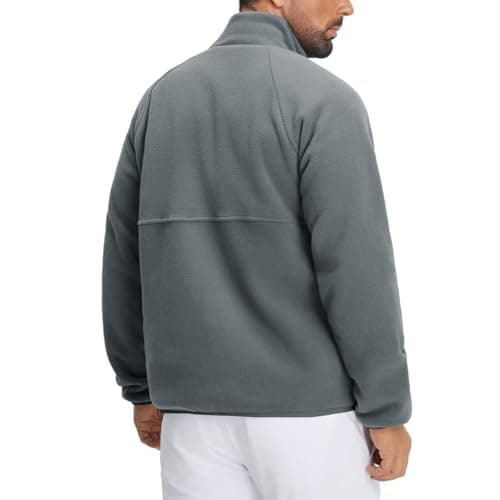 M MAELREG Reversible Fleece Lined Jacket Men Zip Up Warm Golf Jackets Fall Winter Casual Insulated Coats Clothes - Thumbnail 2