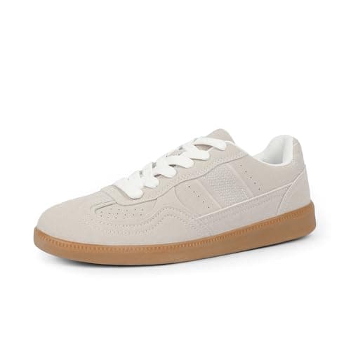 Tigeridea Sliver Sneakers for Women Flat Dressy Rounded Toe Summer Womens Lace up Sneakers Comfortable Causal Tennis Shoes Size 9 - Thumbnail 4