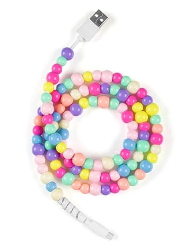 ComfyBay 3.3FT USB C Charging Cable, 60W Acrylic Beaded Charger Cord, Compatible with Samsung Galaxy, iPhone 16/15, iPad, and More - Image 1