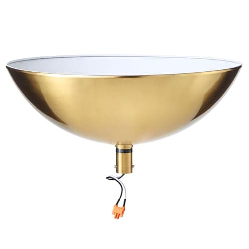 Modern Lamp Shade Kit For Superlamp Models - Glare Free Uplight Cover Designed To Reduce Direct Light, Easy Install Accessory For Floor Lamps, Replacement Shade Set Single Pack - Gold