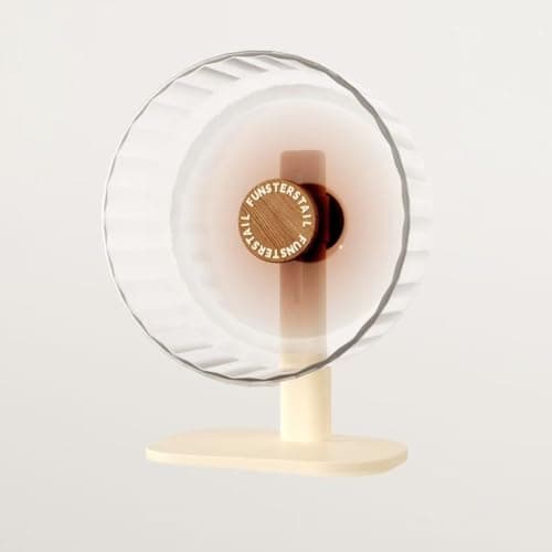 FunstersTail Super Silent Hamster Wheel 12 Inch, Magnetic Large Rat Wheel for Chinchilla, Gerbil, Guinea Pig, Cat, Mouse, Sugar Glider and Dwarf, Syrian Hamster Accessories (Wood Brown)