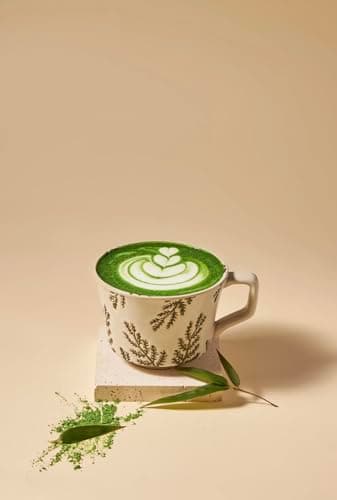 JINNTHE Handmade Ceramic Coffee Mug with Handle for Tea Latte,12 oz. Microwave Dishwasher Cup, Art Gifts Green Plant Leaf Mug, Cup for Coffee, Tea & Hot Chocolate, Cypress Leaves - Thumbnail 5