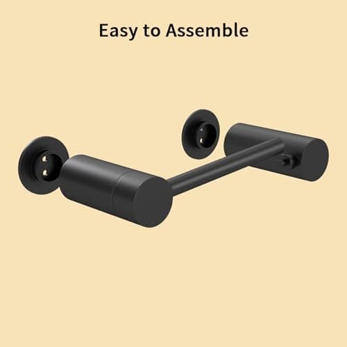 YUMORE Toilet Paper Holder Wall Mounted, Springless Pivoting Bathroom Tissue Holder, Easy One-Hand Reload No Spring Needed, Matte Black Modern Bathroom Hardware Accessories - Thumbnail 6