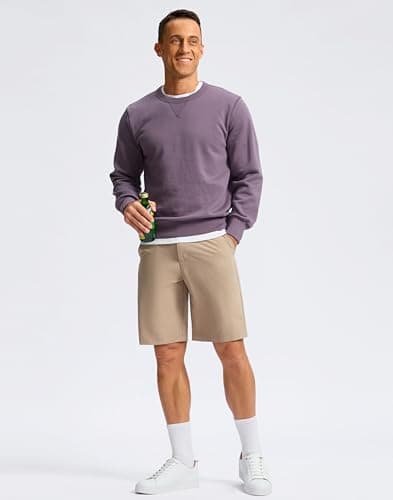 Soothfeel Men's Casual Shorts 7"/ 9" Golf Shorts for Men Flat Front Dress Work Shorts Quick Dry Lightweight with 3 Pockets Khaki L9.W38 - Thumbnail 3