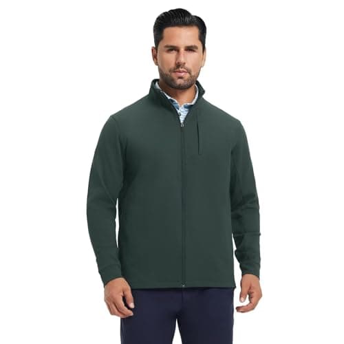 MAELREG Men's Lightweight Softshell Jackets Stand Collar Windbreaker Full Zip Up Coat with Pockets Outdoor Casual - Thumbnail 2