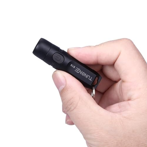 TUNENGE Rechargeable Keychain Flashlights, 650 High Lumens EDC Pocket Flashlights, Mini Flashlight Be Used for Camping Outdoors Emergency（Black） - Image 1