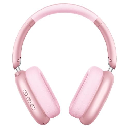 Wentronic Y01 Wireless Noise Canceling Headphones Bluetooth 5.3 Over Ear Headphones with Microphone, Hi-Res Audio, 48H Playtime, Foldable Comfortable Earpads,Compatible with iOS,Android,PC, Pink - Image 1