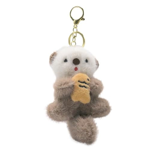 Brown Otter Keychain Charm & Bag Charm - Adorable Keychain Ring for Bags Otter stuff - for Men Women Animal Lovers - Image 1