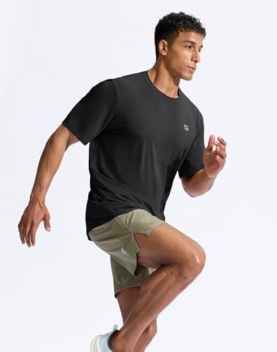 G Gradual Men's Sun Protection Swim Shirt UPF 50+ Rash Guard Short Sleeve Quick Dry Water Hiking Workout Shirts for Men (Dark Grey,XL) - Thumbnail 6
