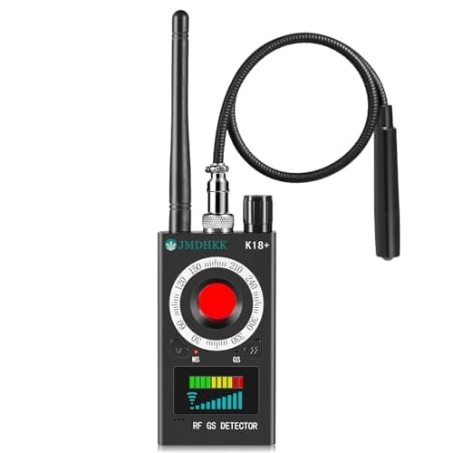 JMDHKK K18+ Hidden Camera Detector, Spy Camera Finder, Bug Detector, Magnetic Field Detector, Listening Device Detector – Privacy Protection Tool for Home, Office, Hotel, and Travel Security(Black) - Image 1