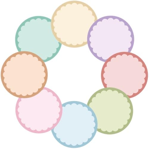 24 Pack Dry Erase Dots 11 Inch Circles Spots 8 Light Colors Removable Whiteboard Stickers for Classroom Teachers Students Wall Table Desk & Floor Decals