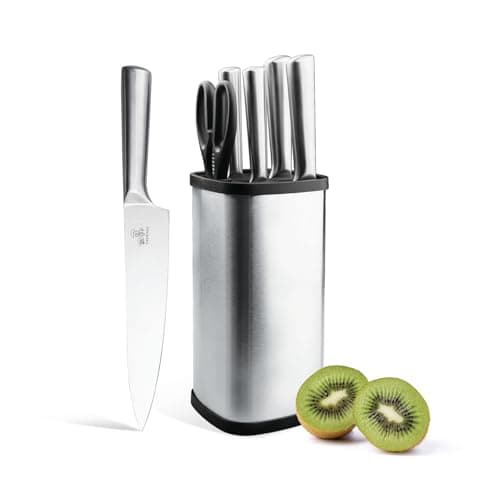 Knife Set, 6-Piece Kitchen Knife Set with Block, High Carbon Stainless Steel Ultra Sharp Kitchen Knives,Women-Friendly, Dishwasher Safe Knife Block Set,Housewarming Gift - Image 1