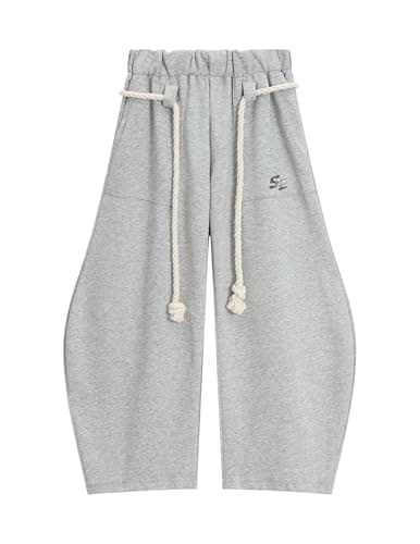 Vamtac Wide Leg Sweatpants Mens Baggy Barrel Pants Y2K Loose fit Gray Sweat Pants with Pockets - Image 1