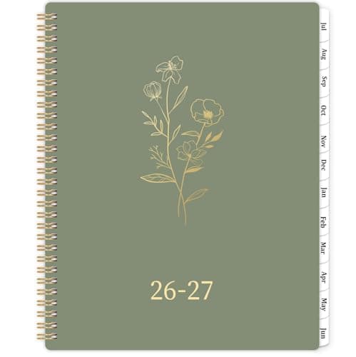 Planner 2026-2027 - 2026-2027 Planner Weekly and Monthly with Tabs, 9’’ × 11’’, July 2026 - June 2027, Hardcover, 12 Monthly Tabs, Premium Paper, Twin-wire Binding, Inner Pocket