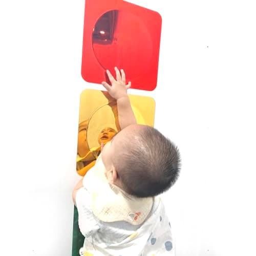WTLSJMING 3 Pcs Sensory Wall Mirror | Acrylic Bubble Mirror | for Wall Decoration Sensory Toys | for Kids Classroom Home -Sensory Room Decor | Visual, Tactile Stimulation (3, red+Yellow+Green) - Image 1